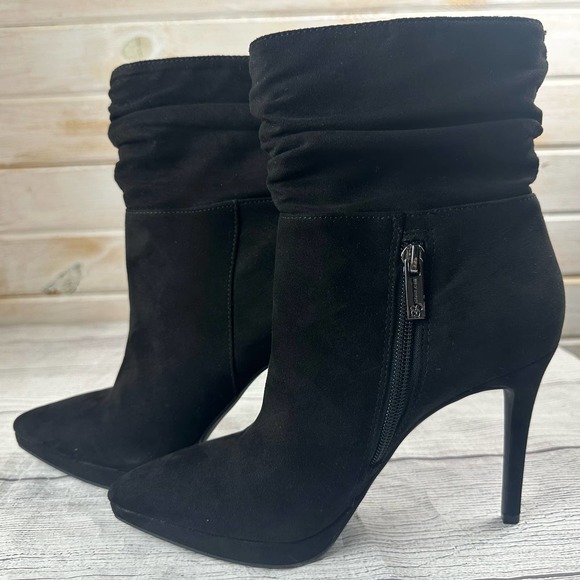 Jessica Simpson Ankle Booties Valyn High Stiletto Suede Black Size 6 - Picture 7 of 11